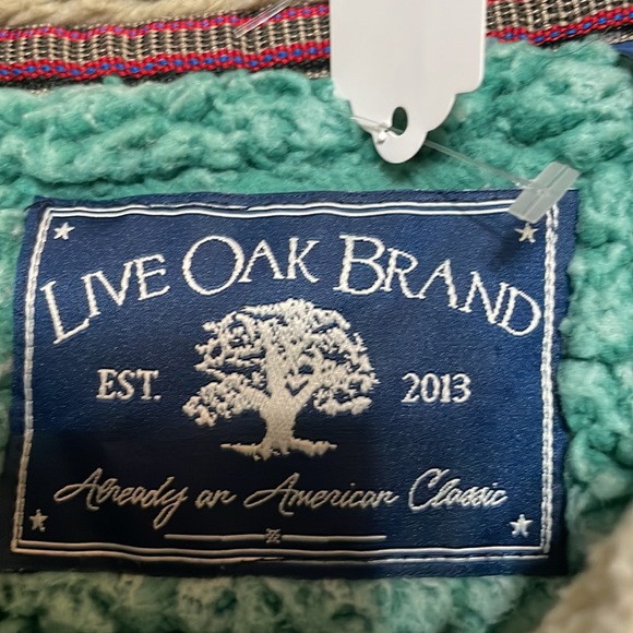 Live Oak Brand Sherpa Women’s Medium Teal Green Pullover quarter zip jacket. - Picture 4 of 8